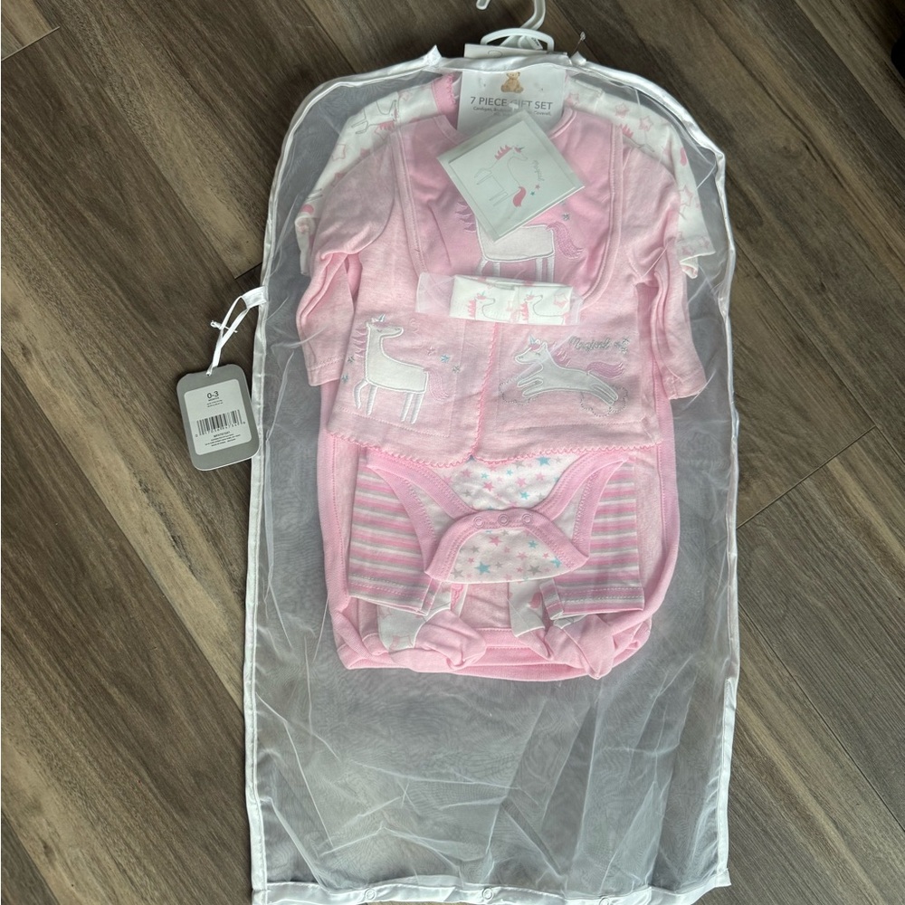 Pink Baby 7 Piece Outfit Set